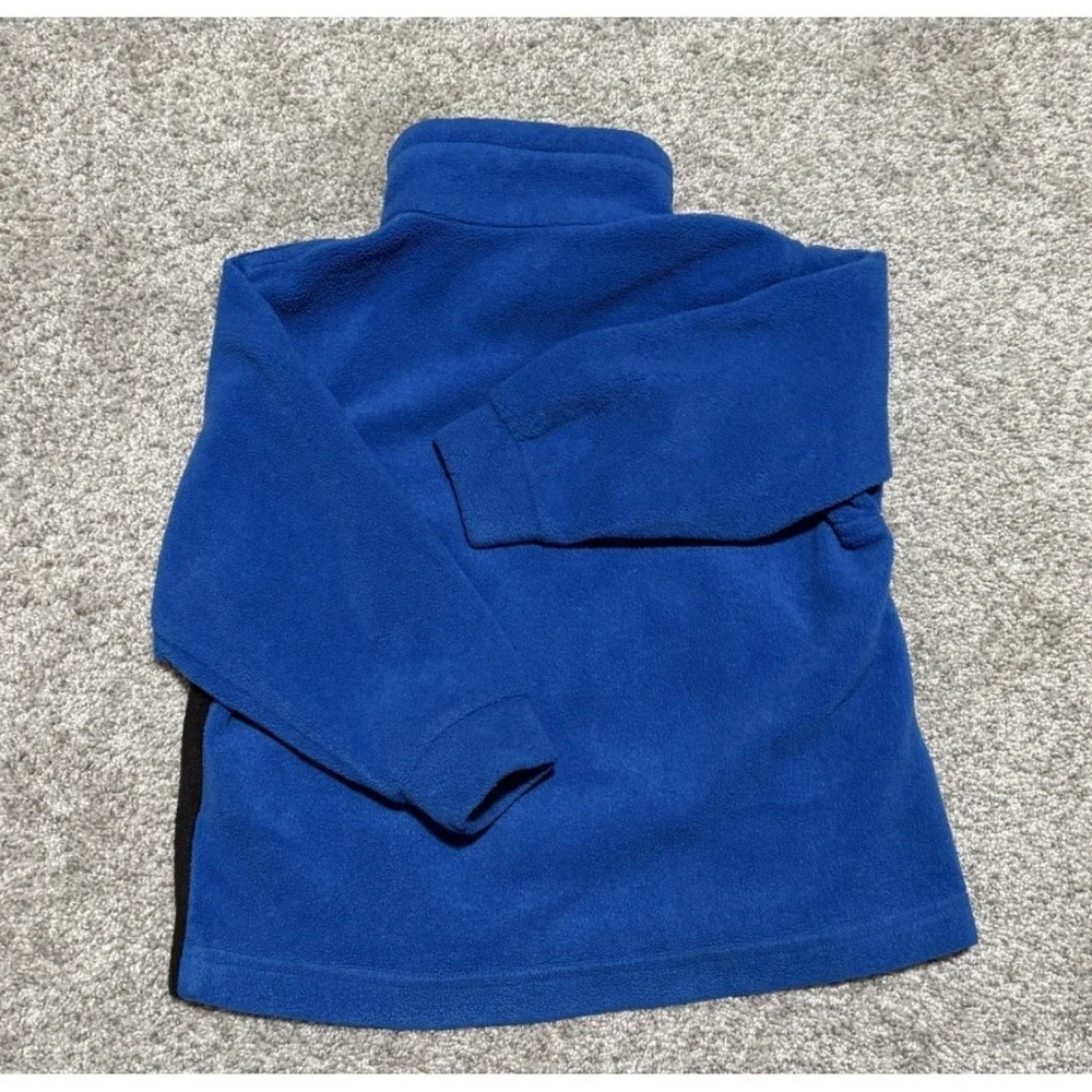 Columbia Jacket Sweatshirt Boys Size‎ 4/5 Black Blue Fleece Full Zip